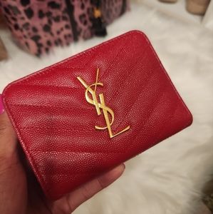Classic Monogram zip around wallet matelasse chevron leather compact
